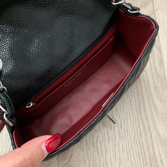 black rectangle mini flap bag - Picture 4 of 8